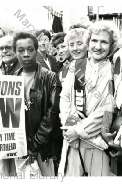  1986 incl Terry Marsland. Copyright Morning Star, Courtesy Marx Memorial Library, London