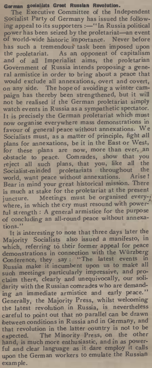 2. TheCall Issue90_28Dec1917_GermanSocialistsGreetRussianRevolution